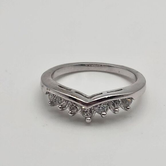 Nevada Silver Mine Silver Tone & CZ Ring (6) - Picture 5 of 9